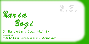maria bogi business card